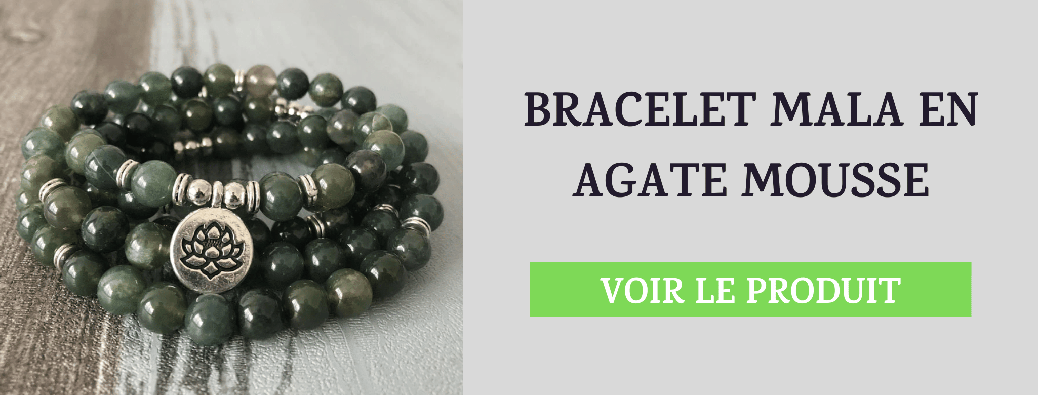 Bracelet Mala Agate Mousse