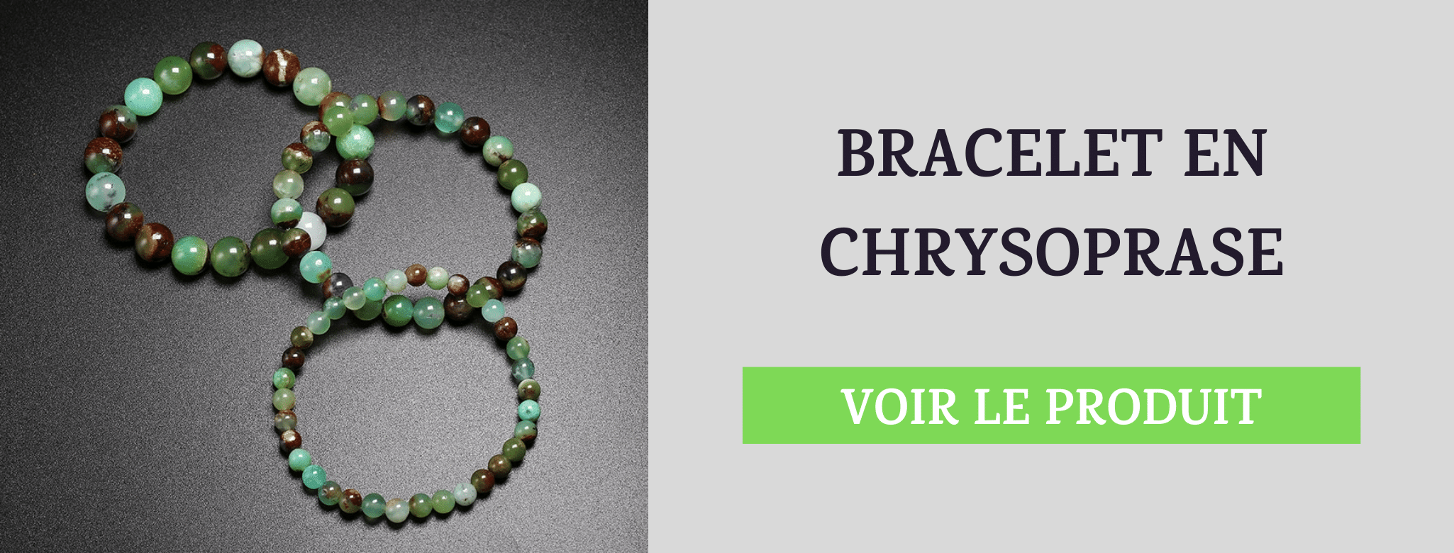 Bracelet en Chrysoprase