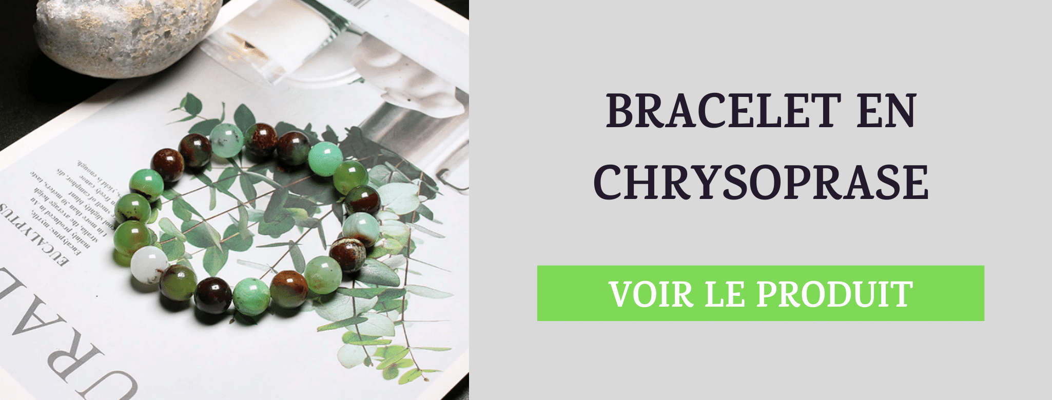 Bracelet Pierre Chrysoprase