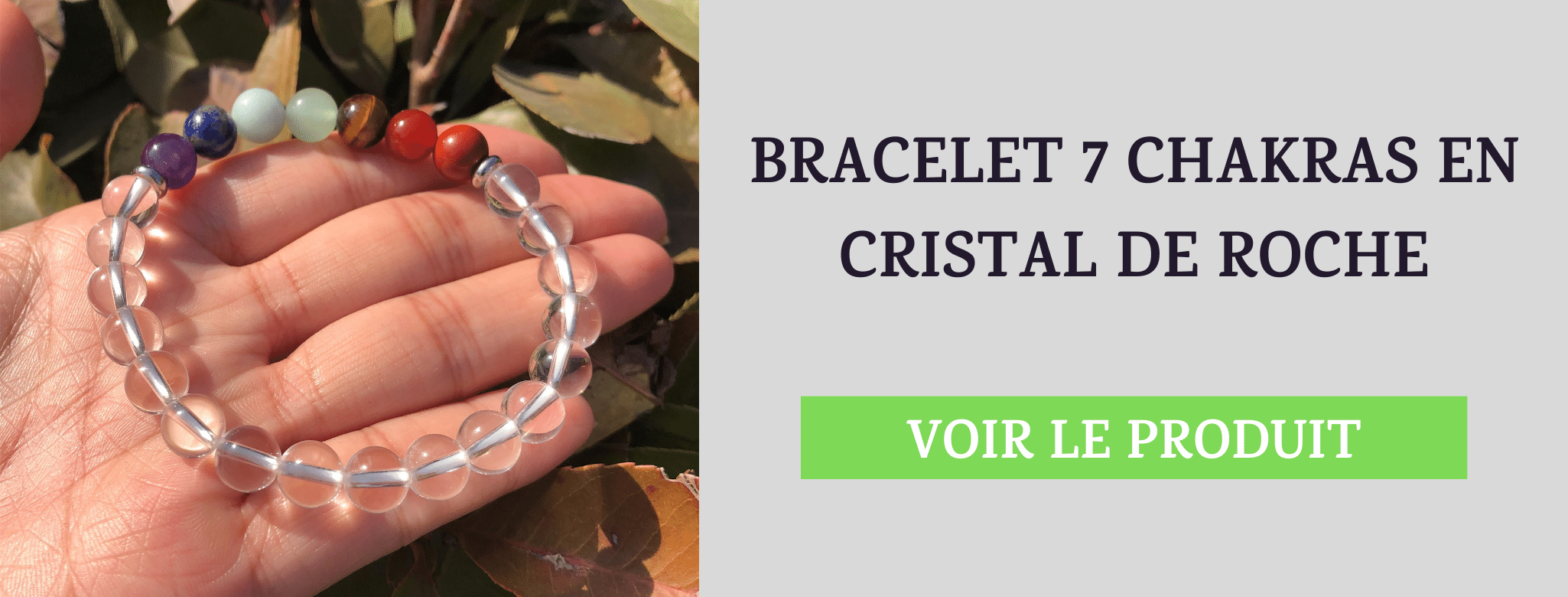 Bracelet 7 Chakras Cristal de Roche