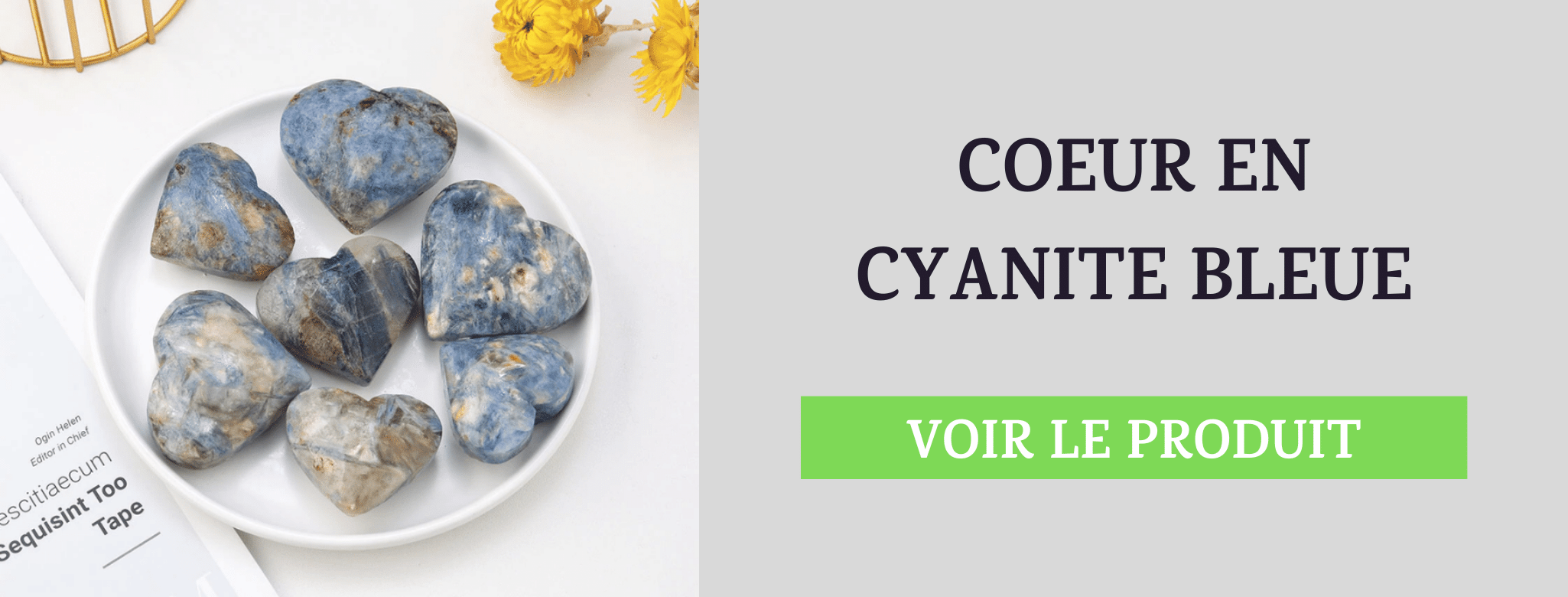 Coeur Cyanite Bleue