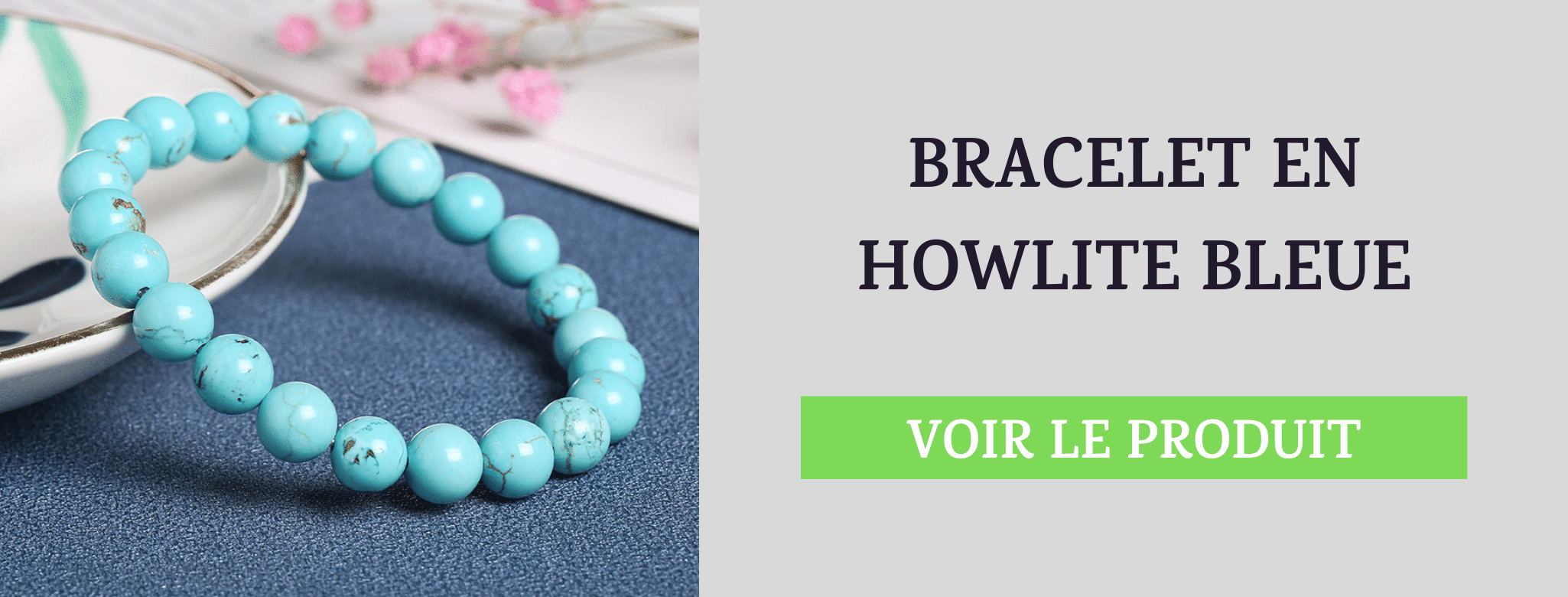 Bracelet Howlite Bleue