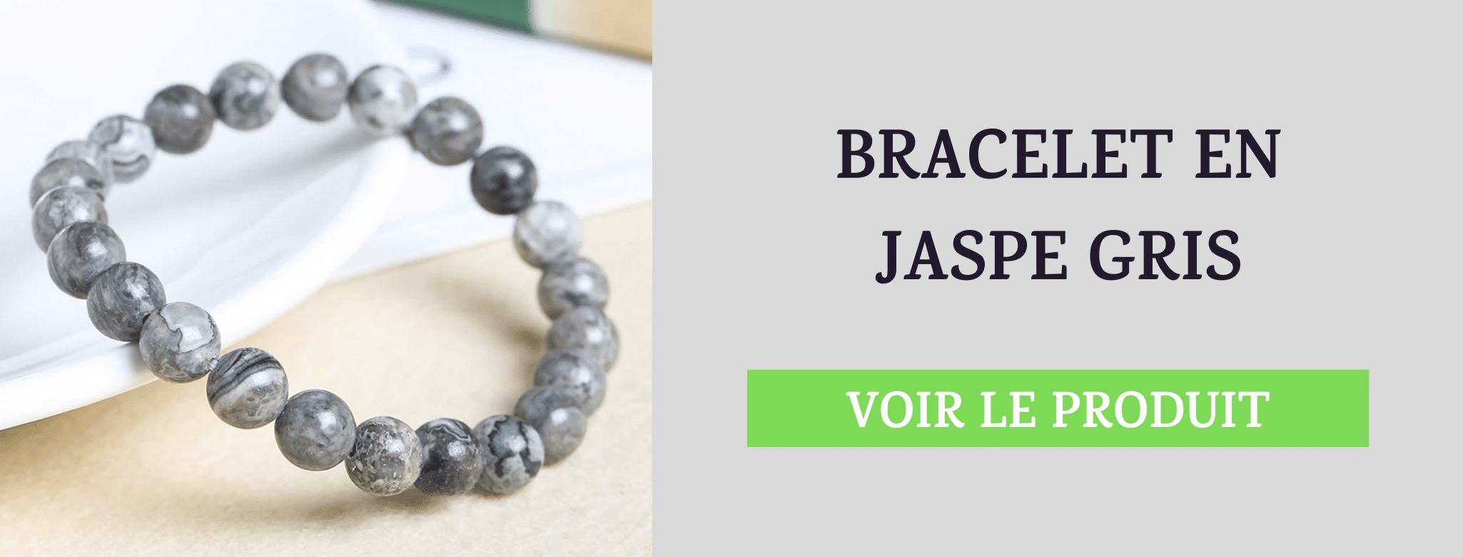 Bracelet Jaspe Gris