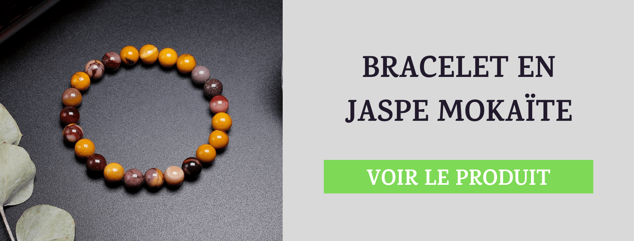 Bracelet Jaspe Mokaïte Boutons