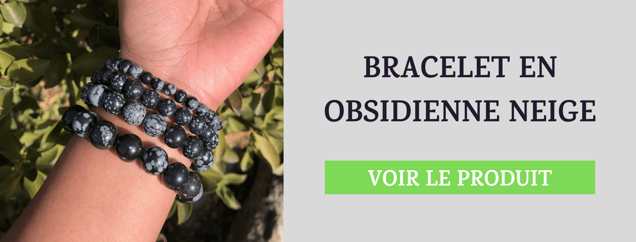 Bracelet Obsidienne Neige