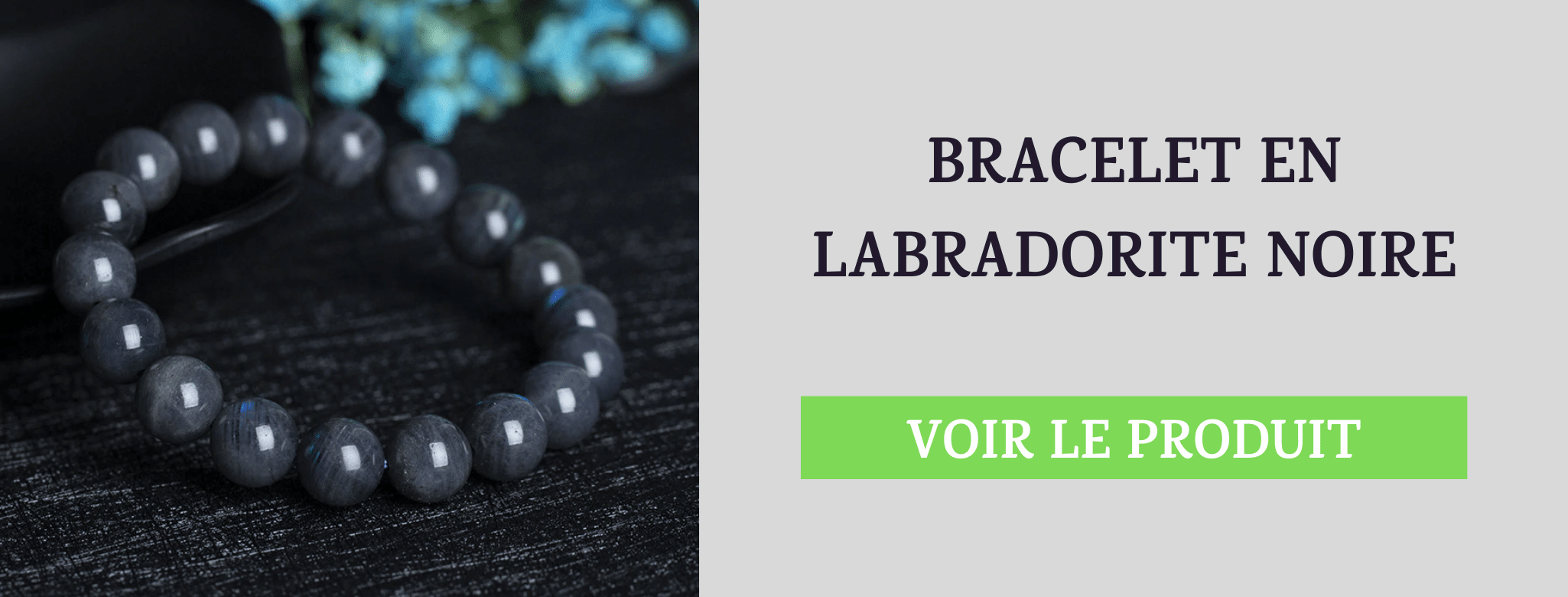 Bracelet Labradorite Noire
