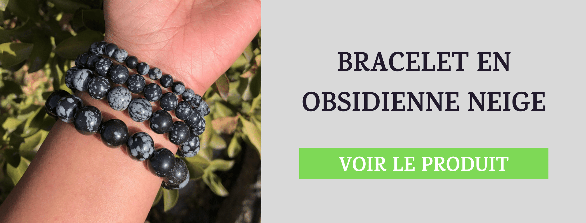 Bracelet Obsidienne Neige