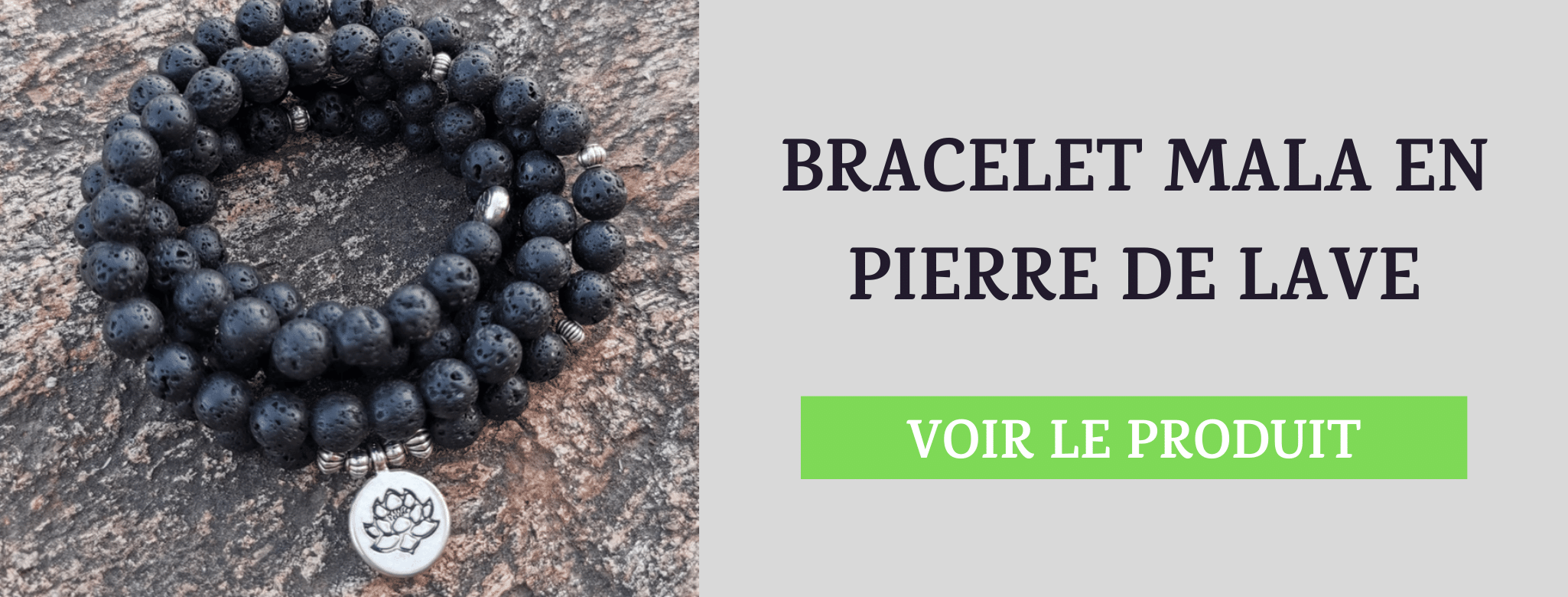 Bracelet Mala Pierre de Lave