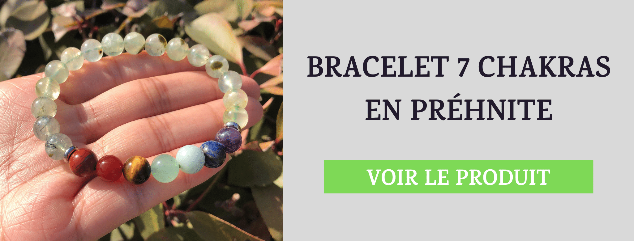 Bracelet 7 Chakras en Préhnite