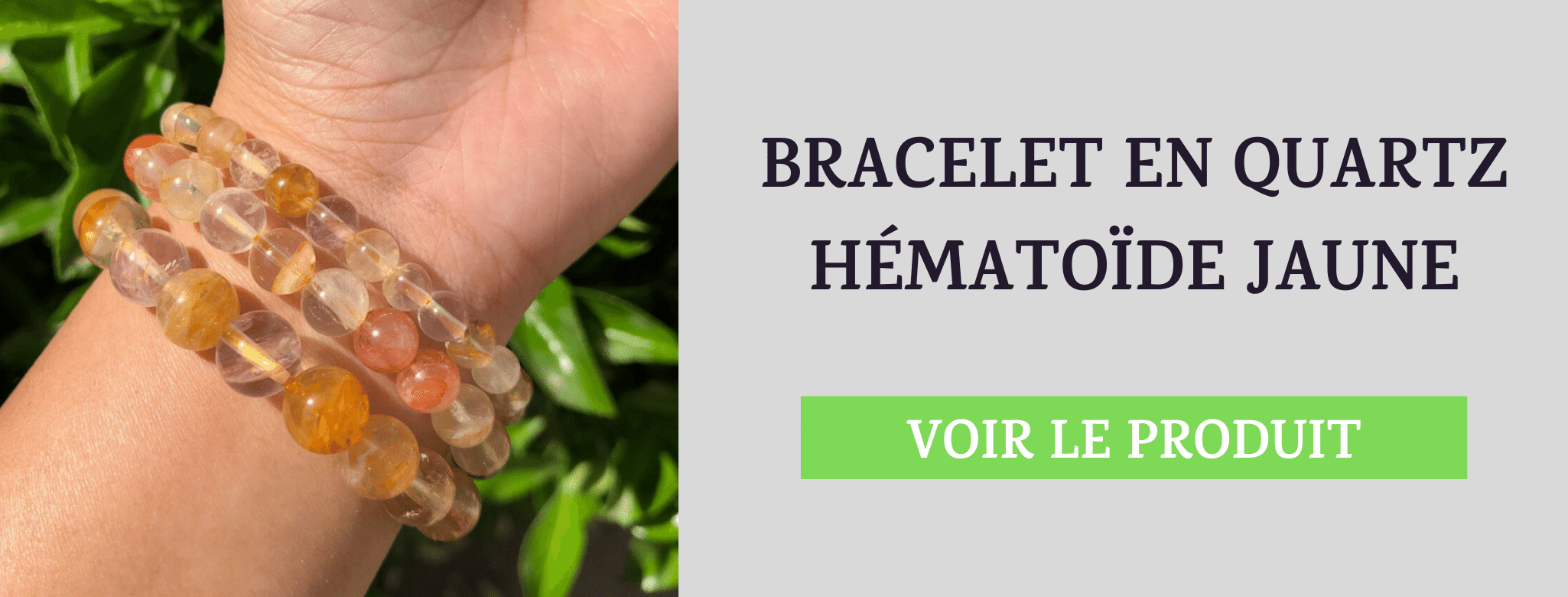 Bracelet Quartz Hématoïde Jaune