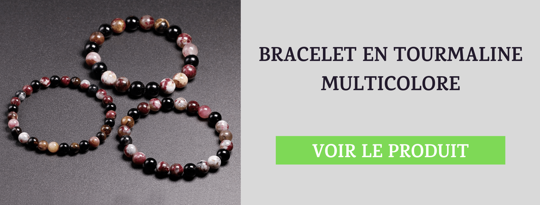 Bracelet Tourmaline Multicolore