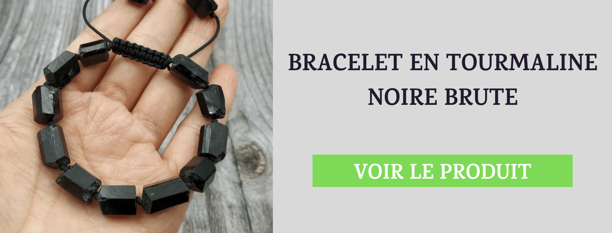 Bracelet Tourmaline Noire Brute