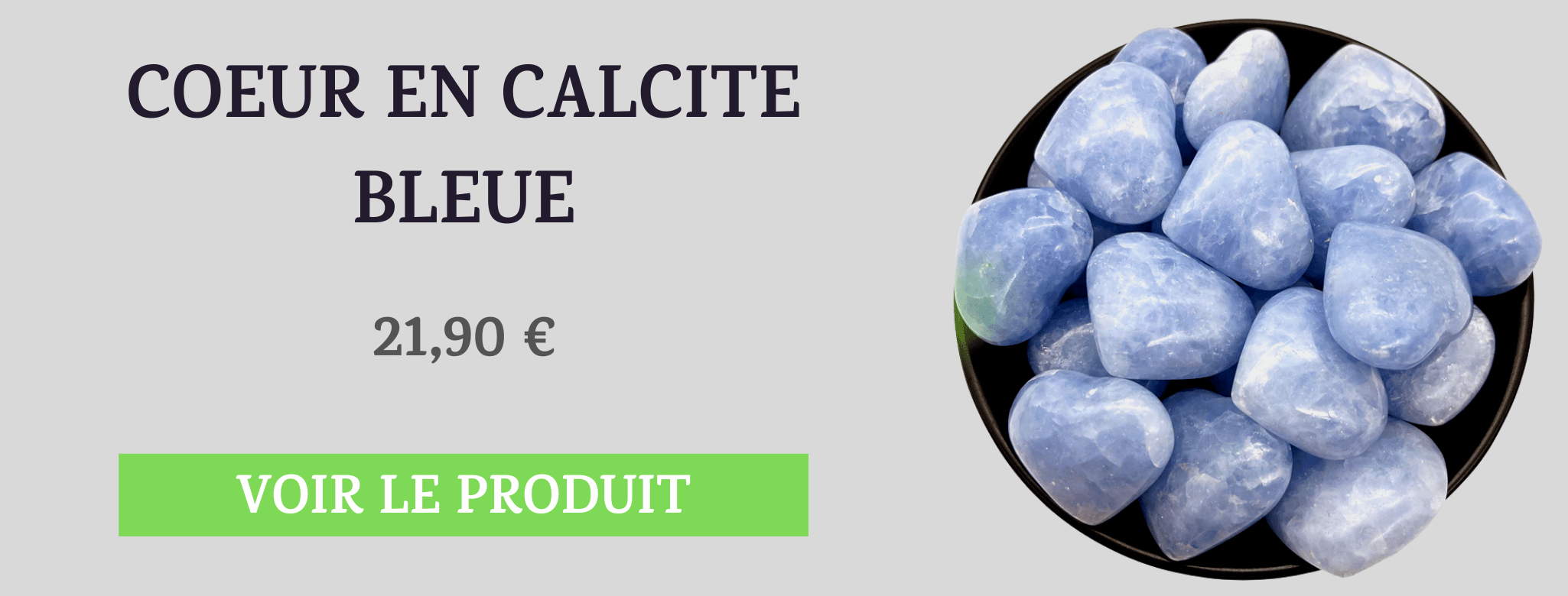 Coeur en Calcite Bleue