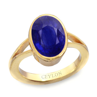 Real Blue Sapphire Ring - Neelum Stone - Unique Design 925 Silver Chaandi