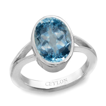 1.50 Carat Pear London Blue Topaz and Diamond Engagement Ring in White —  kisnagems.co.uk
