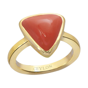 rich & famous New Classic Collection Of Oval-Shape Munga/Red Coral Stone  Design Metal Gold Plated Ring Price in India - Buy rich & famous New  Classic Collection Of Oval-Shape Munga/Red Coral Stone
