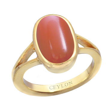 Mens Real Red Coral Ring Original Marjan Stone Ring Genuine Red Coral Stone  Ring | eBay