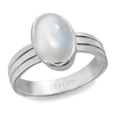 Accurate Traders 11 Ratti Chandrakanta Stone Silver Adjustable Ring (10  carats) Original and Certified by GLI Natural Moonstone Gemstone Chandi  Free Size Anguthi Unheated and untreated for men and women : Amazon.in:  Jewellery