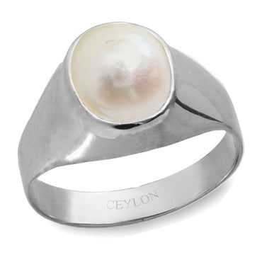 Buy Flower Pearl Ring, Silver Oxidized Jewelry, Pearl Stone Ring Sterling  Silver, Pearl Statement Ring Women, Pearl Wedding Gift for Women Online in  India - Etsy