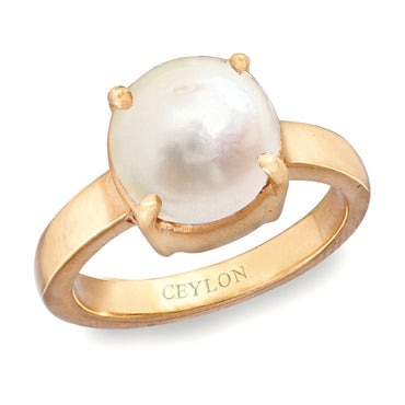 White Pearl Stone Ring Astrology Silver Gemstone at Rs 1550 in Ghaziabad