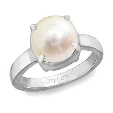 Buy White Pearl Embellished Double Finger Ring by Itrana Online at Aza  Fashions.