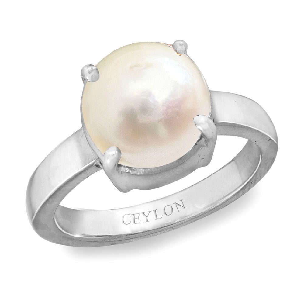 Retailer of 925 sterling silver pearl / moti ring for ladies | Jewelxy -  229994