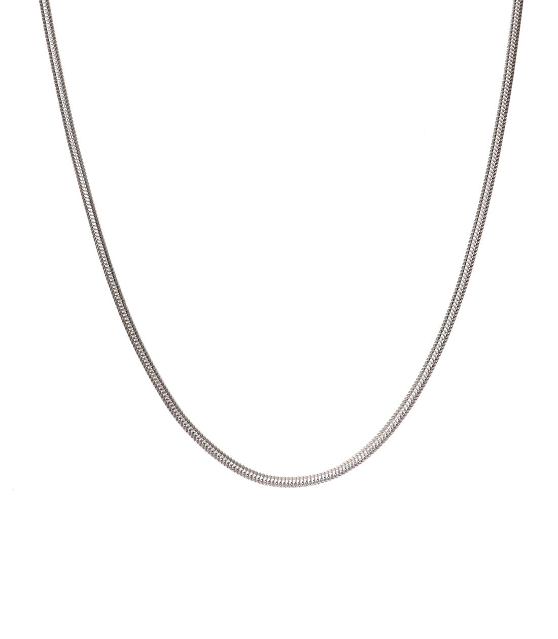 Sleek Silver-Plated Snake Chain Necklace for Men – Priyaasi