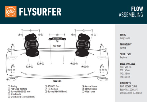 Flysurfer Flow Kiteboard Flow Assembling Instructions