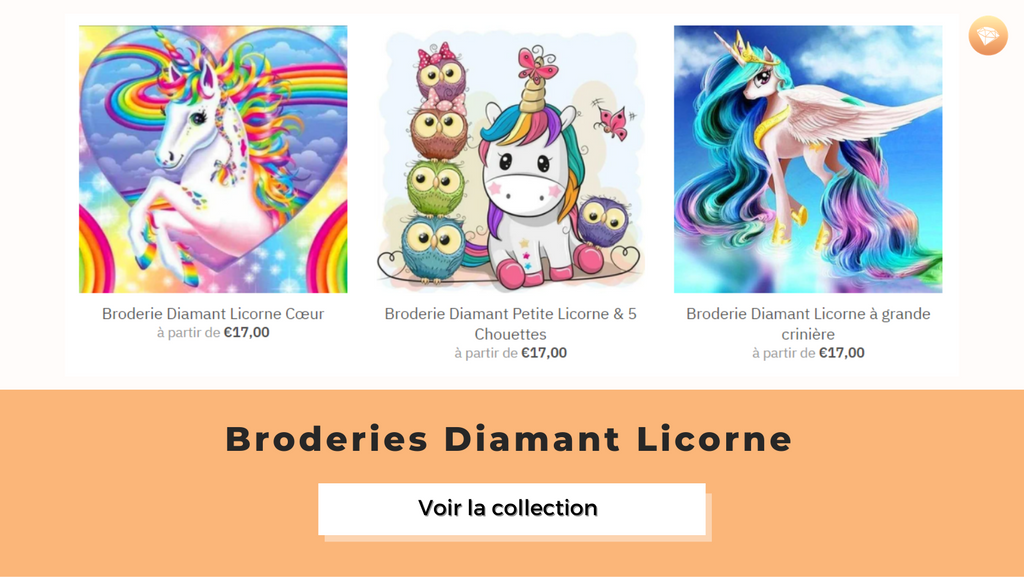 Broderies Diamant Licorne