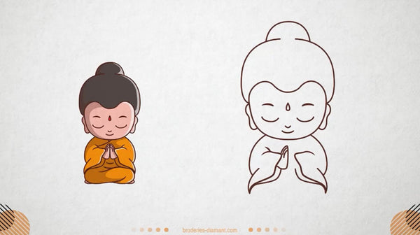 dessiner bouddha - étape 10