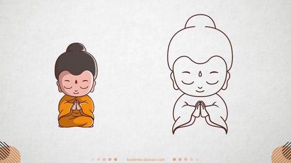 dessiner bouddha - étape 11