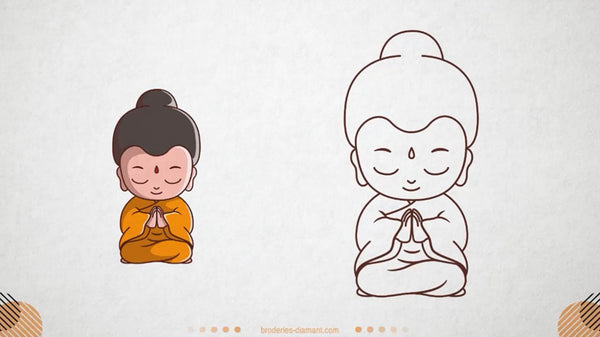 dessiner bouddha - étape 14