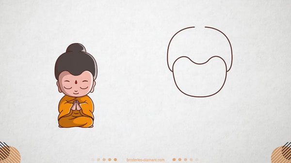 dessiner bouddha - étape 2