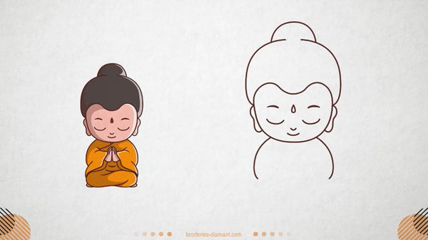 dessiner bouddha - étape 6