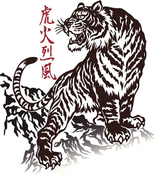 Byakko-tiger-hvitt-japansk