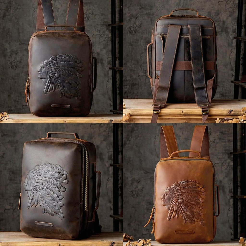 Handmade Vintage Backpack - Premium Cowhide Leather Crafted | Unique Design