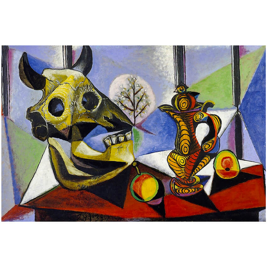 Pablo Picasso Bull Skull, Fruit, Pitcher 1939