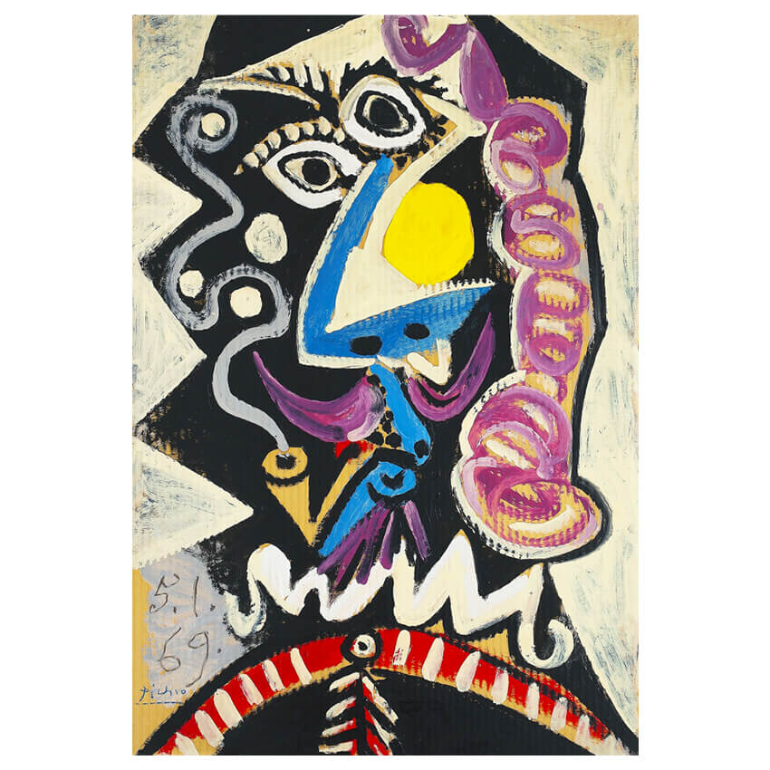 Pablo Picasso Head of a Man with a Pipe 1969