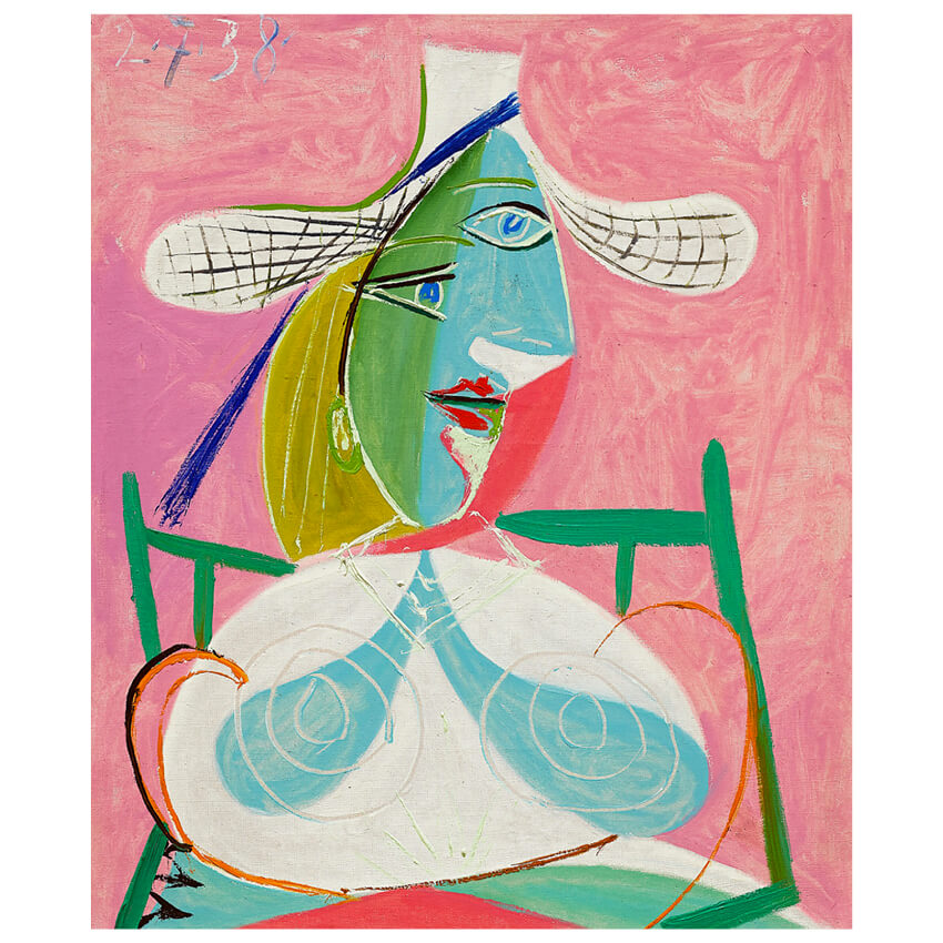 Pablo Picasso Seated Woman with a Straw Hat (Marie-Thérèse)1938