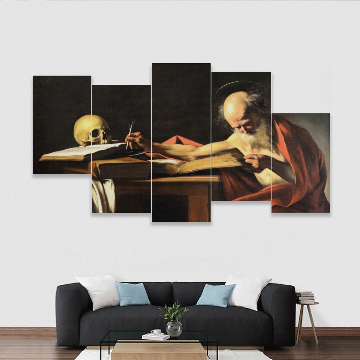 Saint Jerome Writing Caravaggio Framed Murals – The Mob Wife