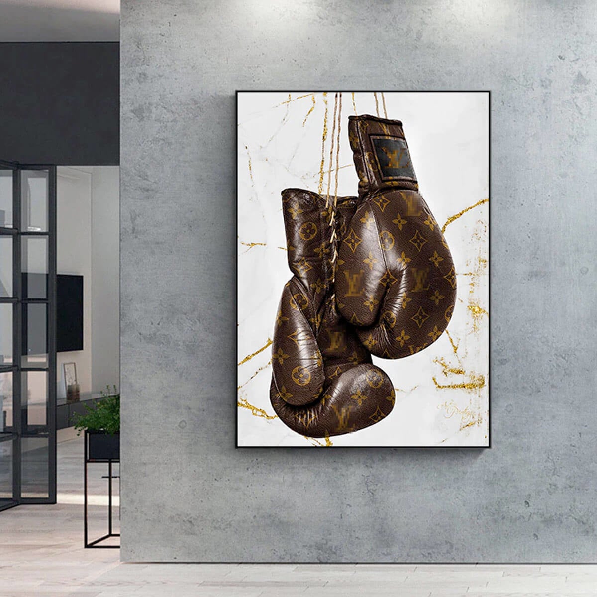 LV Boxing Gloves Wall Art