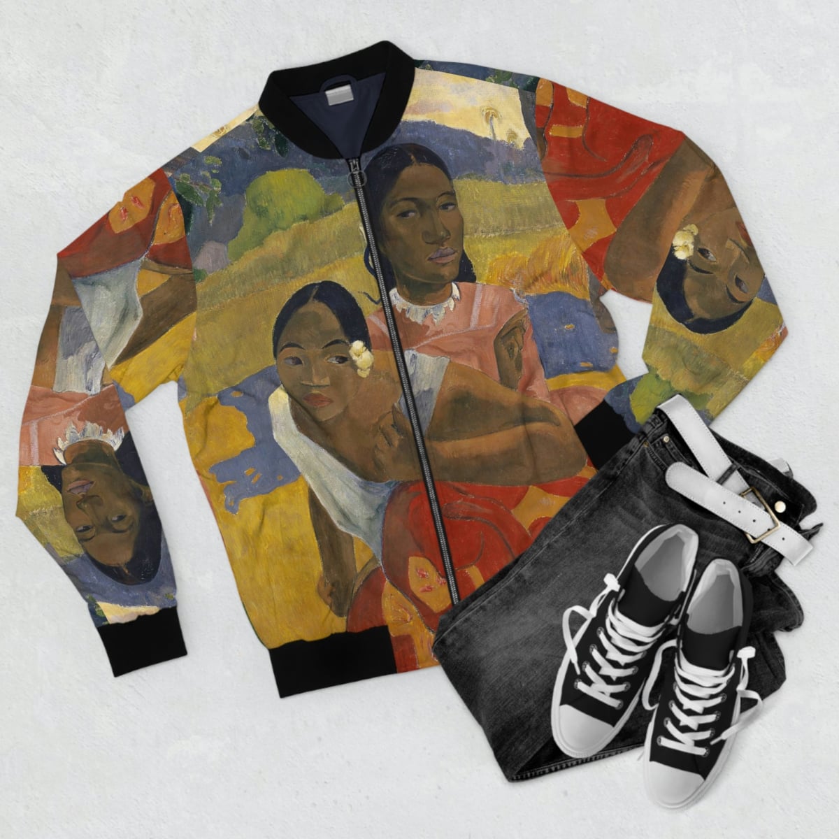 Nafea Faa Ipoipo by Paul Gauguin Art Bomber Jacket