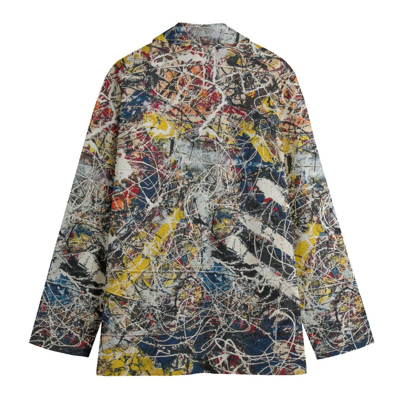 Number 17A by Jackson Pollock Art Women’s Blazer – The Mob Wife