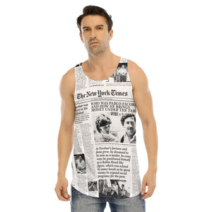 Pablo Escobar Newspaper Colombian Long Tank Top – The Mob Wife