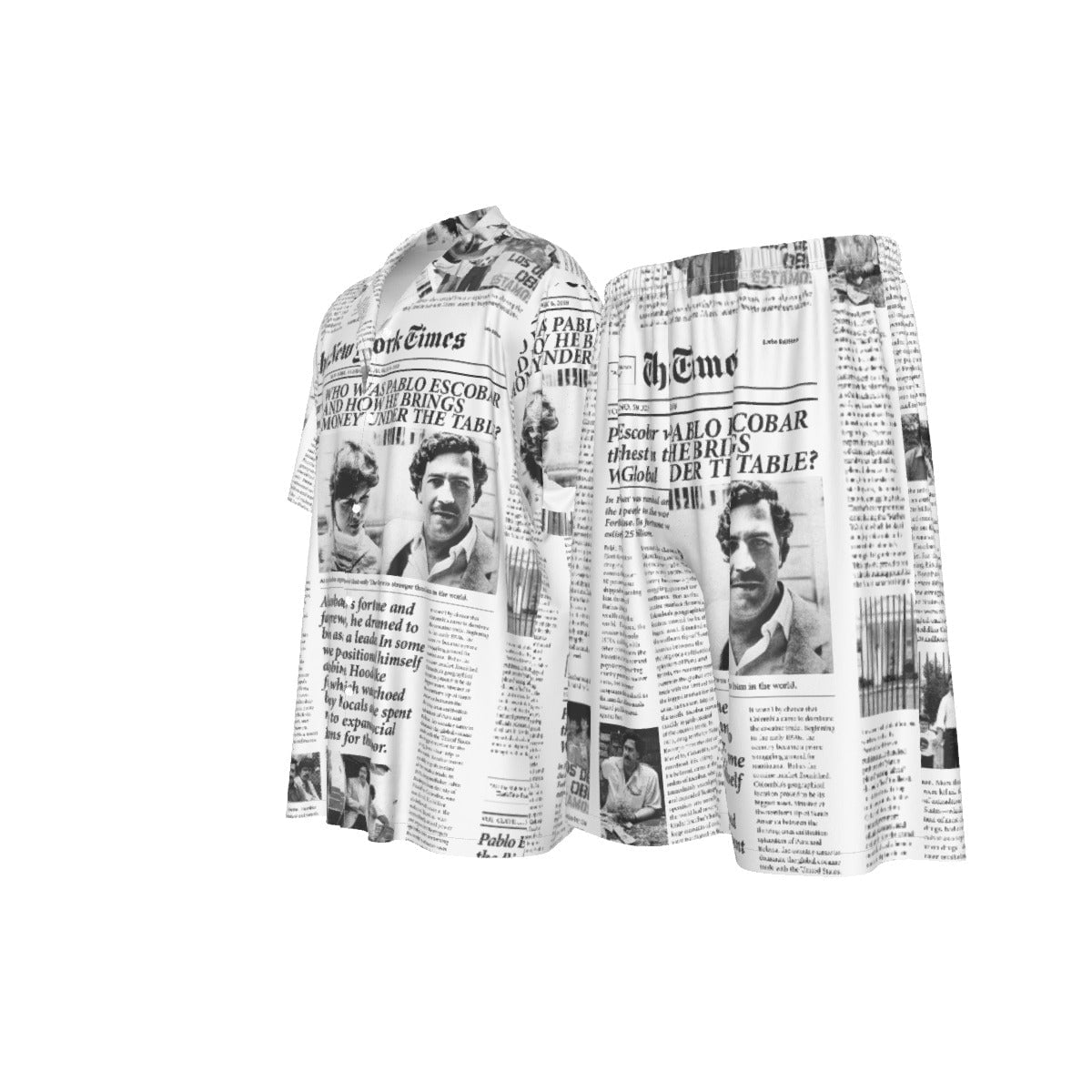 Pablo Escobar and his Son in US Silk Shirt Suit Set – The Mob Wife