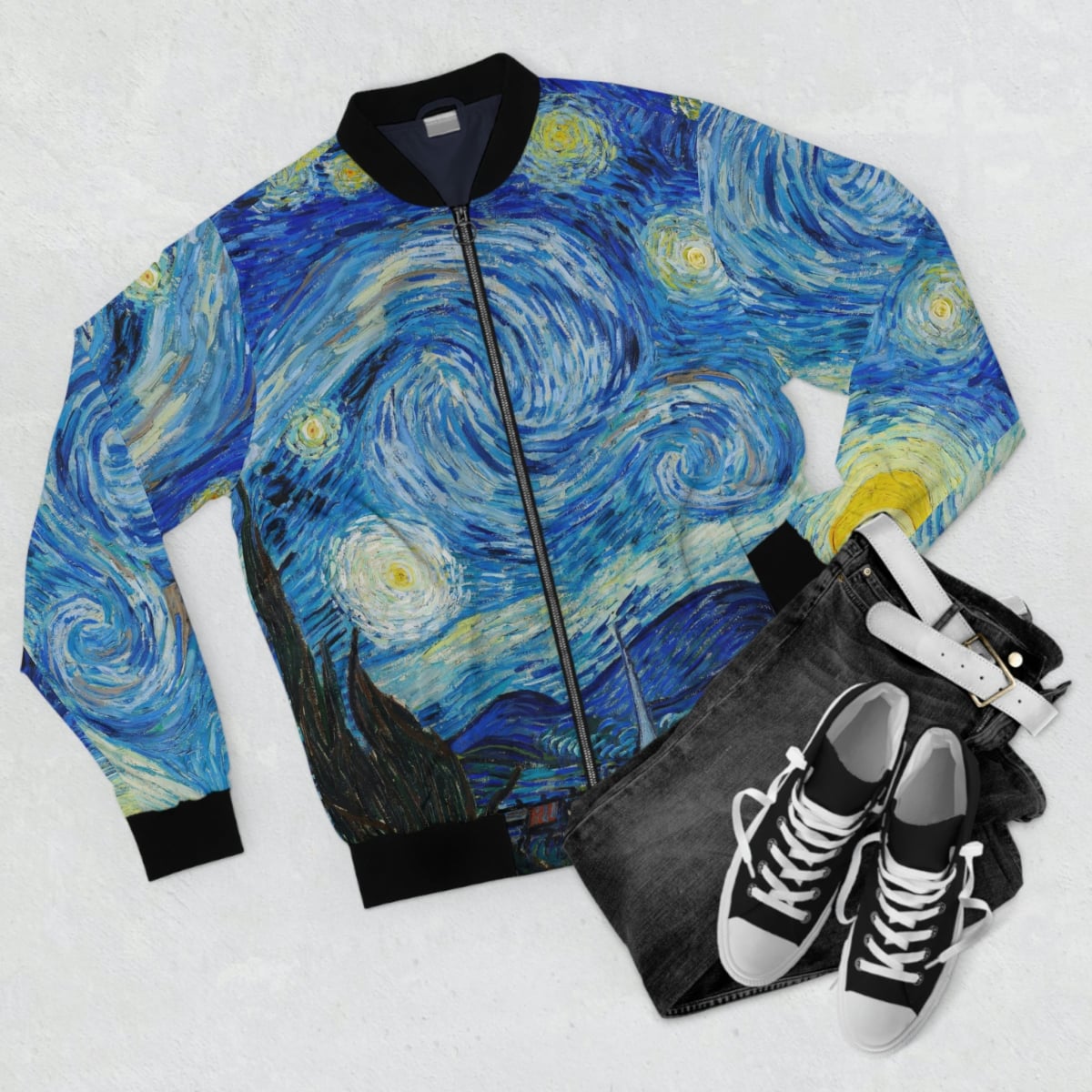 The Starry Night Van Gogh Bomber Jacket