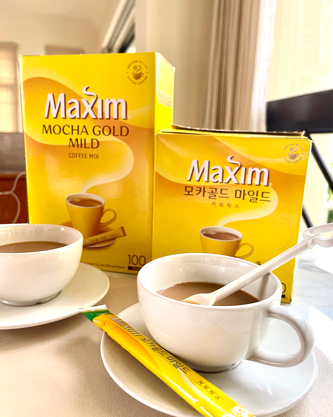  MAXIM  Mocha Gold Mild Coffee  Mix 100 Sticks Mukbang Mart