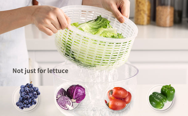 Geedel Best Large Salad Spinner Strainer, Lettuce Spinner Dryer 5L
