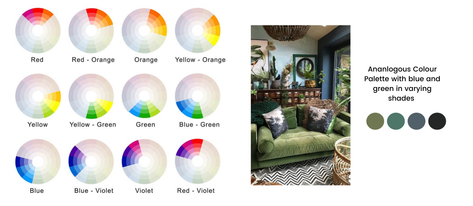 How to style your home with an Analogous Colour Scheme / Palette.