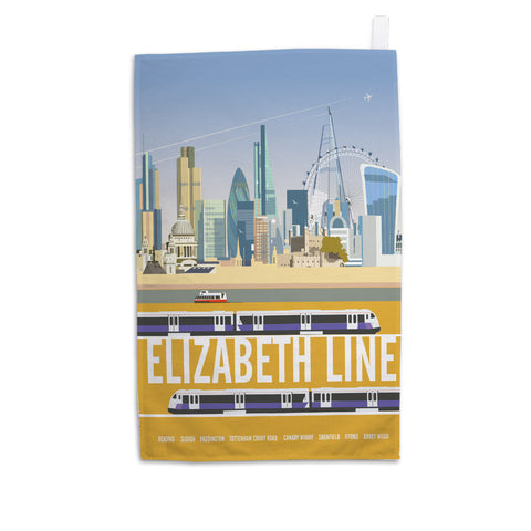 The Elizabeth Line Tea Towel